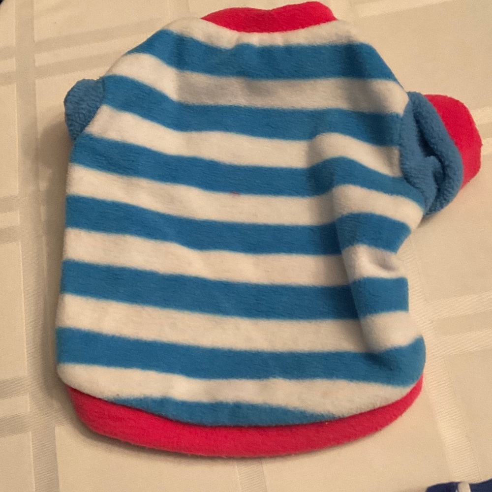 Striped Blue and White Pet Sweater
